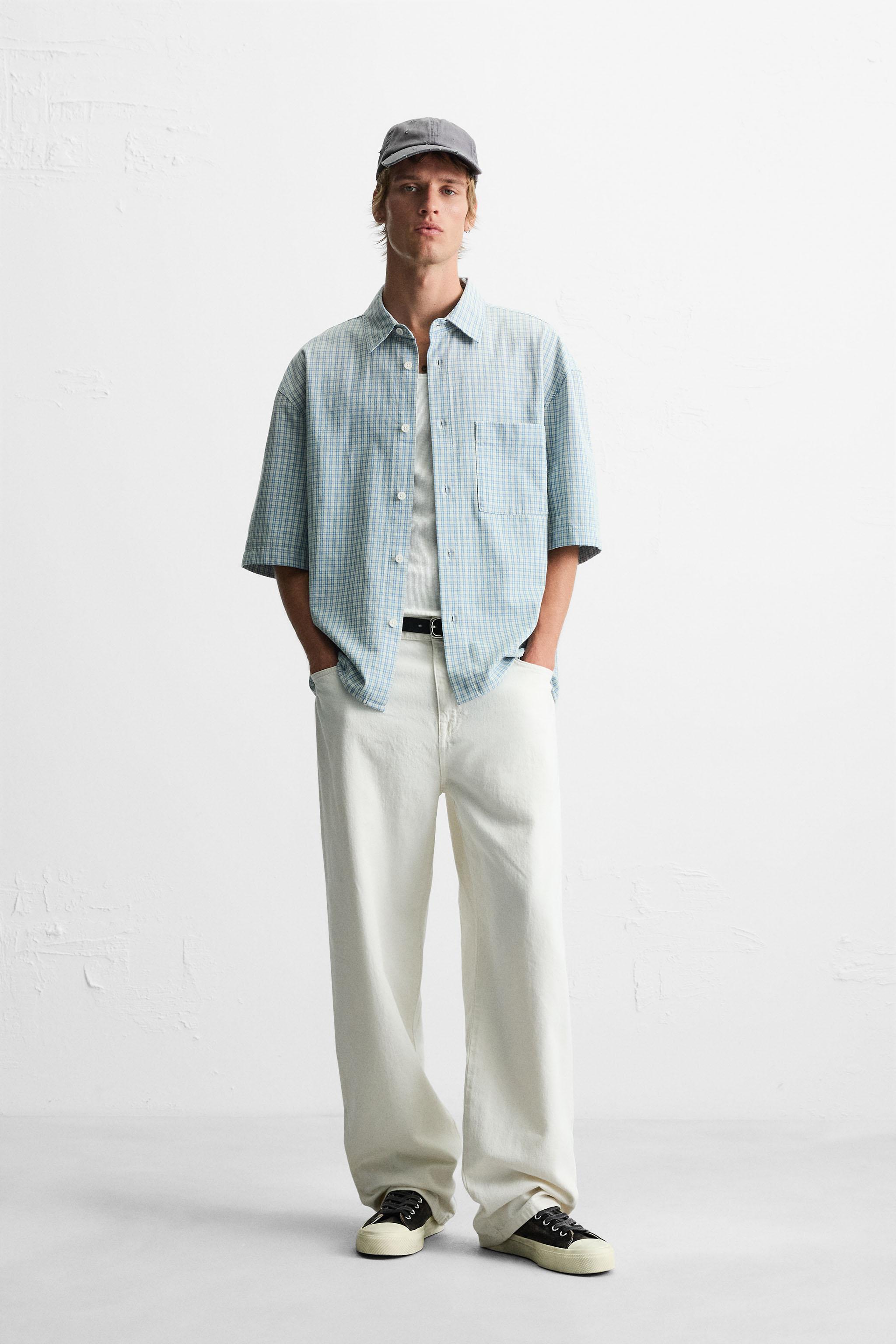 RELAXED FIT PLAID SHIRT